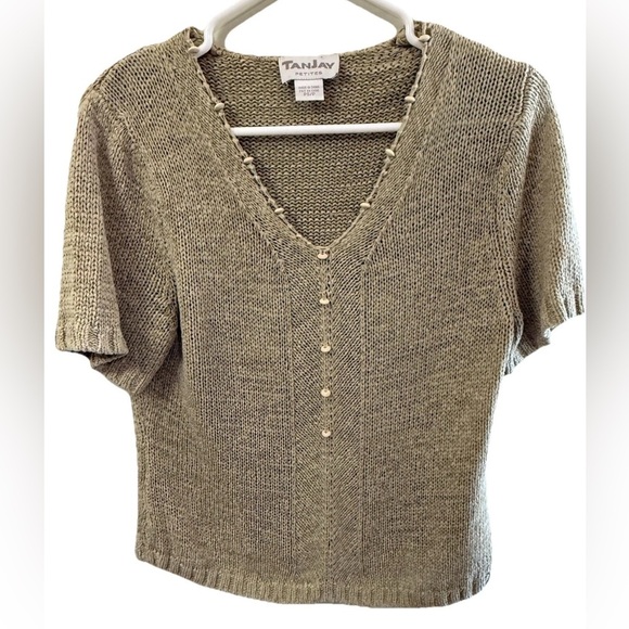 TanJay Metallic Knit Top - Picture 1 of 4